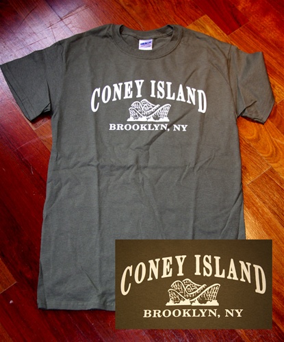 Coney Island Mens T Shirt with "CICYCLONE" Print