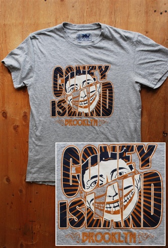Coney Island Vintage T Shirt with Tillie Face