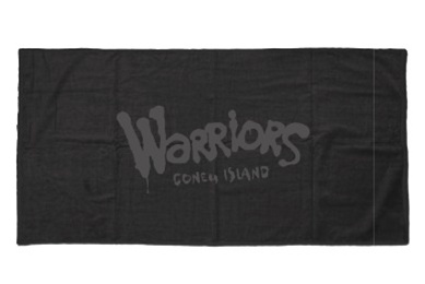 Terry Velour Coney Island Beach Towel: "Warriors" [Black]