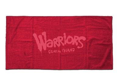 Terry Velour Coney Island Beach Towel: "Warriors" [Red]