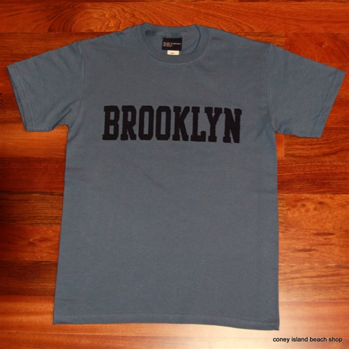 BROOKLYN T-Shirt (Blue with Navy Blue Applique)