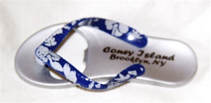 Coney island Flip Flop Magnet with Bottle Opener [BLUE]