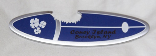 Coney island Surf Board Magnet with Bottle Opener [BLUE]