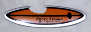 Coney island Surf Board Magnet with Bottle Opener [ORANGE]