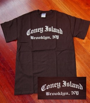 Coney Island Mens T Shirt with OE "ConeyIsland" Print