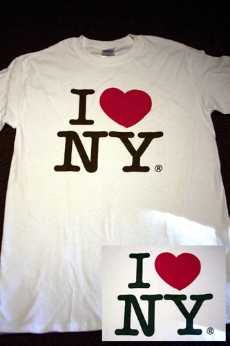 Coney Island Mens T Shirt with " I LOVE NY " Print