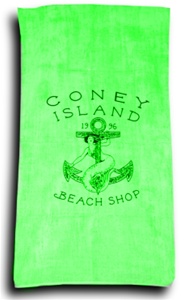 Terry Velour LOGO Beach Towel [Green]