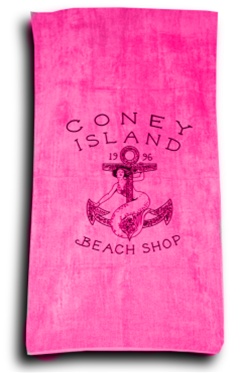 Terry Velour LOGO Beach Towel [Pink]